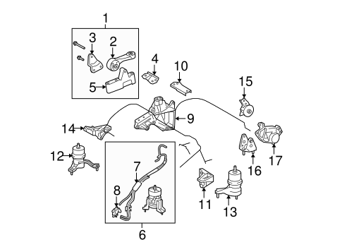 ENGINE/ENGINE & TRANS MOUNTING for 2013 Toyota Highlander #1