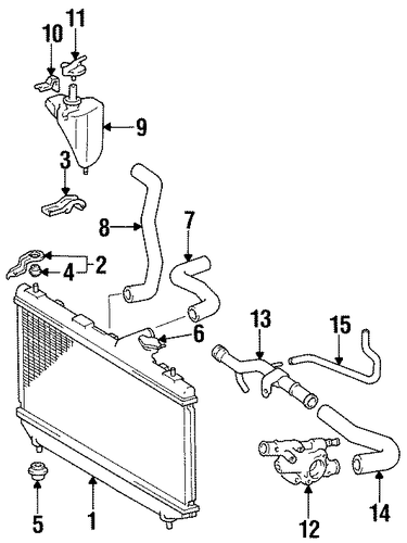 COOLING SYSTEM/RADIATOR & COMPONENTS for 1997 Toyota Paseo #2