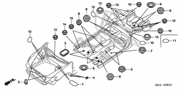 Grommet (FR.) for 2009 Acura RL #0