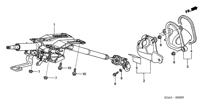 CHASSIS/STEERING COLUMN for 2004 Honda ACCORD SEDAN #1
