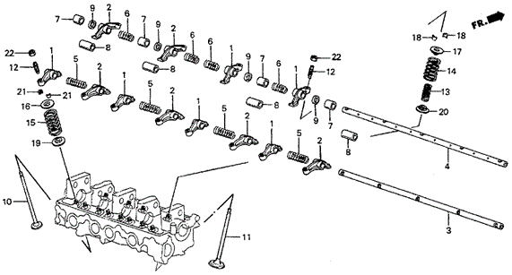 Valve - Rocker Arm for 1984 Honda Prelude #0
