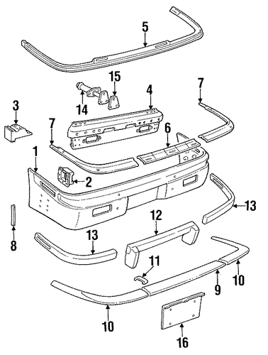 TC Maserati BUMPER & COMPONENTS - REAR