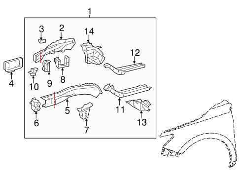 BODY/STRUCTURAL COMPONENTS & RAILS for 2016 Toyota Camry #2