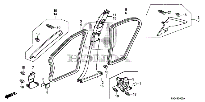 INTERIOR / BUMPER/PILLAR GARNISH for 2008 Honda ACCORD SEDAN #1