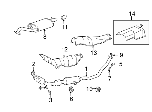 EXHAUST SYSTEM/EXHAUST COMPONENTS for 2009 Toyota Corolla #1