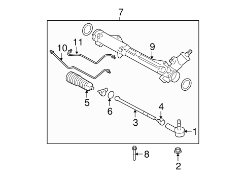 Mustang STEERING GEAR & LINKAGE 2