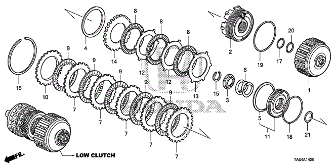 Transmission - Automatic/AT Clutch (Low) (V6) for 2009 Honda ACCORD SEDAN #1