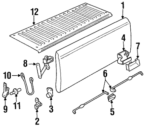 K3500 Pickup TAIL GATE 3