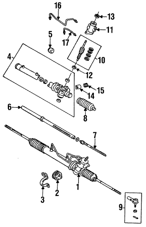 STEERING/STEERING GEAR & LINKAGE for 1997 Toyota Corolla #2