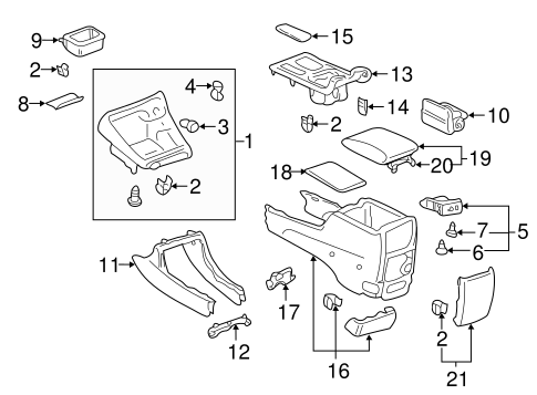 BODY/CENTER CONSOLE for 2004 Toyota Camry #2