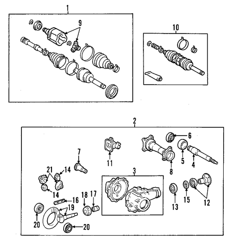 FRONT DRIVE AXLE/FRONT AXLE for 2004 Toyota 4Runner #1