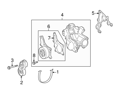 COOLING SYSTEM/BELTS & PULLEYS for 2015 Toyota Venza #1