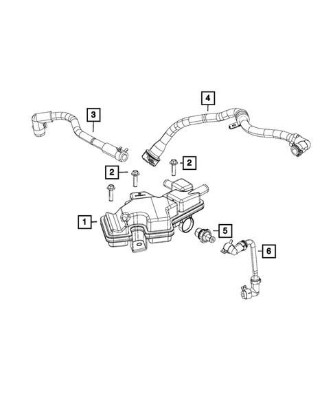 Crankcase Ventilation for 2015 Jeep Renegade #0