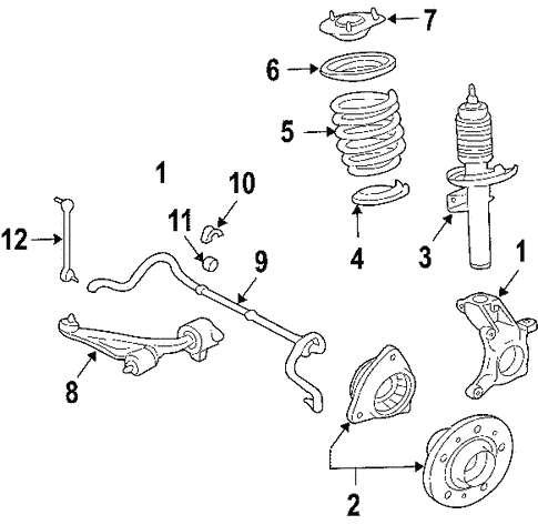 Front Suspension/Front Suspension for 2005 Ford Freestar #1
