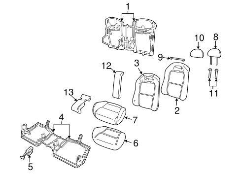 GTO REAR SEAT COMPONENTS