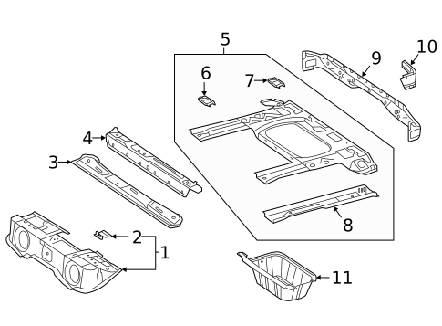 Rear Floor & Rails for 2020 Mercedes-Benz G 550 #0