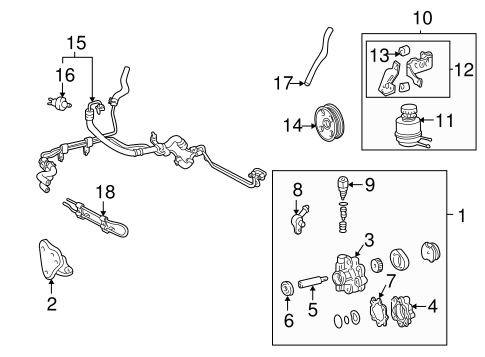 STEERING/POWER STEERING PUMP & COOLER LINES for 2007 Toyota Sequoia #1