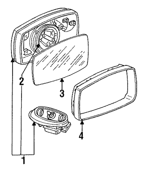 Outside Mirrors for 1994 Audi Cabriolet #0