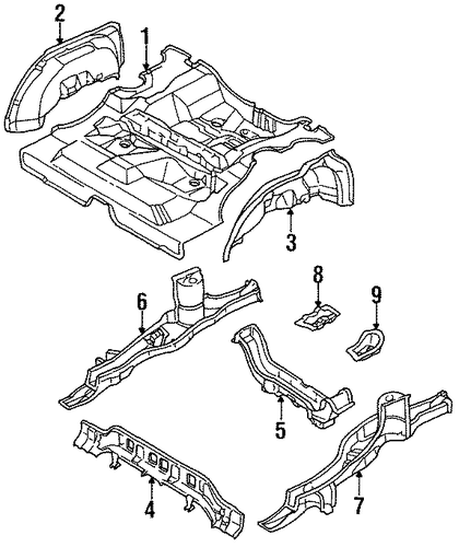Metro REAR FLOOR & RAILS