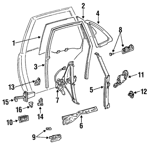 BODY/FRONT DOOR for 1996 Toyota Camry #1