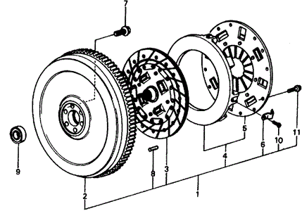 ENGINE/MT CLUTCH - FLYWHEEL for 1979 Honda CIVIC 1200 HATCHBACK #1