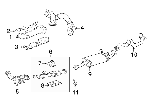 EXHAUST SYSTEM/EXHAUST MANIFOLD for 2002 Toyota 4Runner #1