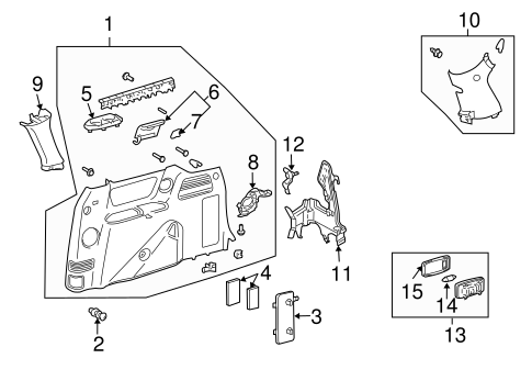 BODY/INTERIOR TRIM - SIDE PANEL for 2004 Toyota Sienna #1