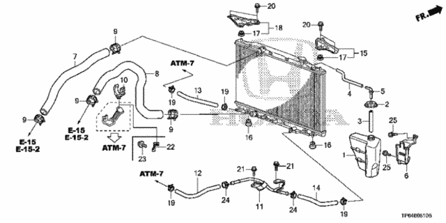 Radiator Hose - Reserve Tank (V6) for 2011 Honda Accord Crosstour #0