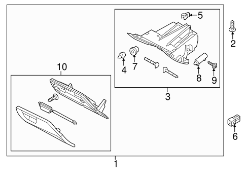 Body/Glove Box for 2012 Ford Focus #1