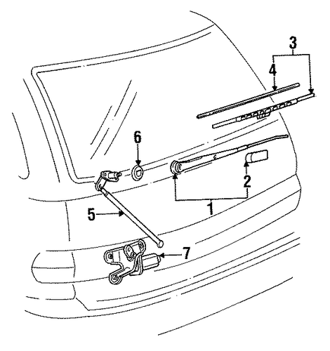 BODY/WIPER COMPONENTS for 1996 Toyota Previa #1