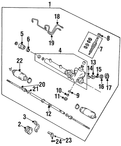 Steering Gear & Linkage for 1997 Toyota Tercel #0