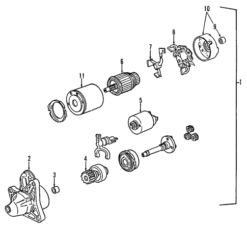 Starter for 1993 Ford Probe #0