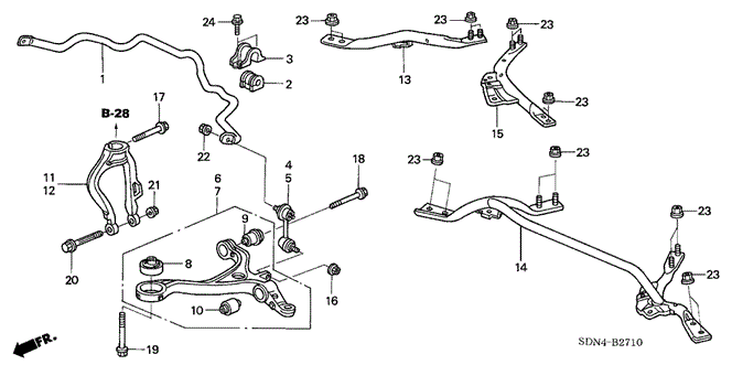 CHASSIS/FRONT LOWER ARM for 2006 Honda ACCORD COUPE #1
