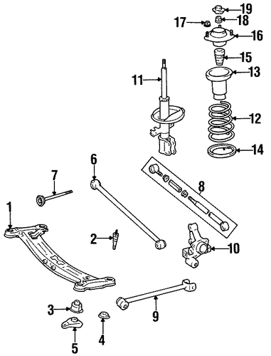 REAR SUSPENSION/REAR SUSPENSION for 1997 Toyota Avalon #1