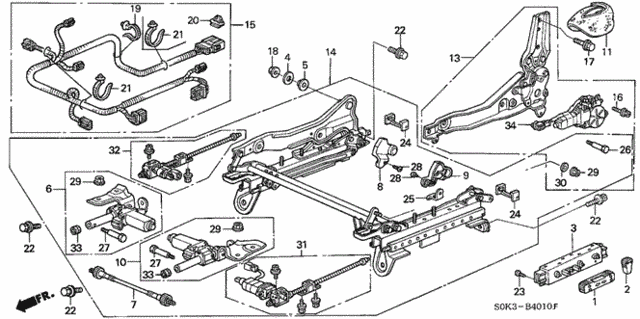 Front Seat Components (L.) for 2002 Acura TL SEDAN #0