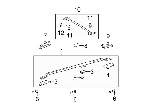 BODY/LUGGAGE CARRIER for 2004 Toyota Land Cruiser #1