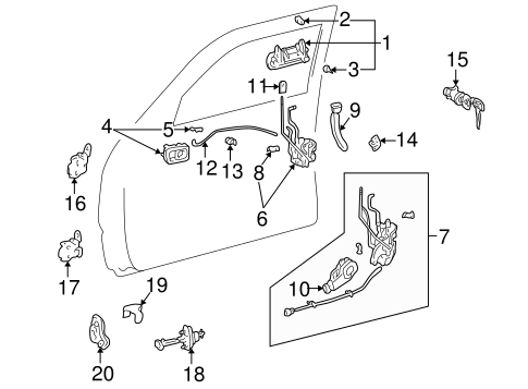 BODY/LOCK & HARDWARE for 1999 Toyota 4Runner #3