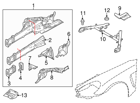 Panamera STRUCTURAL COMPONENTS & RAILS
