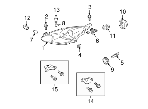 ELECTRICAL/HEADLAMP COMPONENTS for 2003 Toyota Celica #1