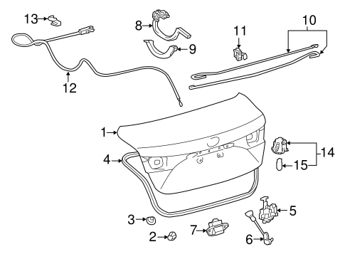 BODY/TRUNK for 2016 Toyota Avalon #1
