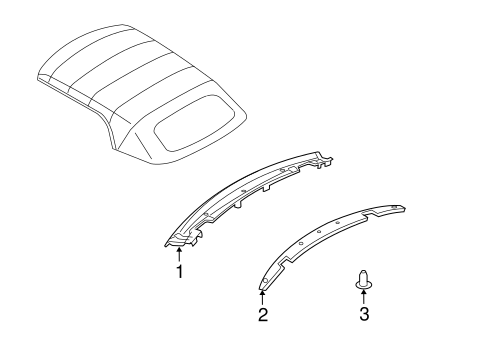 Windshield Header & Components for 2006 Saab 9-3 #0