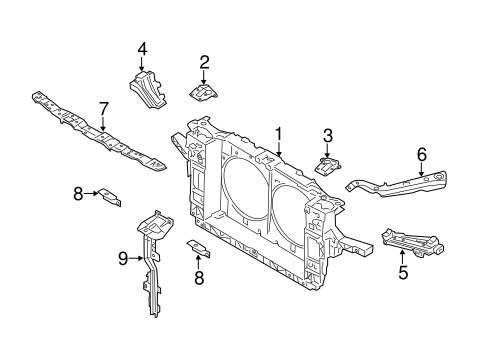 Radiator Support for 2019 Infiniti Q70 #0