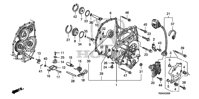 Transmission - Automatic/AT Left Side Cover (L4) for 2009 Honda ACCORD COUPE #1