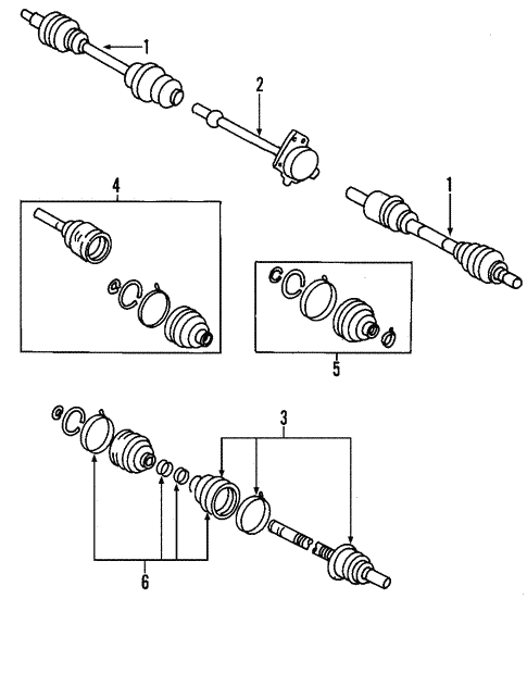 Axle Shafts & Joints for 2000 Mazda MPV #0