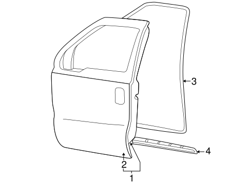 Body/Door & Components for 2000 Ford F-350 Super Duty #1