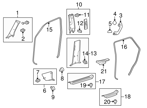 BODY/INTERIOR TRIM - PILLARS for 2016 Toyota 4Runner #1