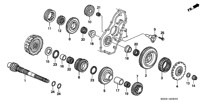 TRANSMISSION - AUTOMATIC/AT COUNTERSHAFT (1) for 1996 Honda CIVIC HATCHBACK #1