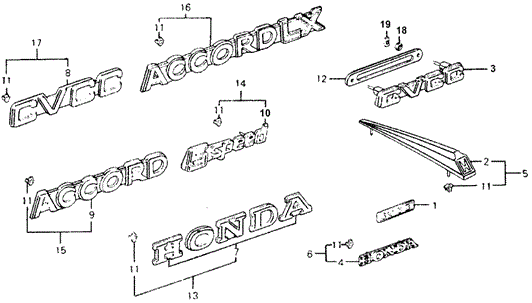INTERIOR / BUMPER/EMBLEMS for 1978 Honda ACCORD HATCHBACK #1