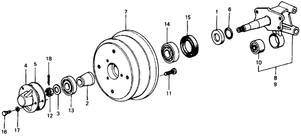 CHASSIS/REAR BRAKE DRUM for 1977 Honda CIVIC HATCHBACK #1