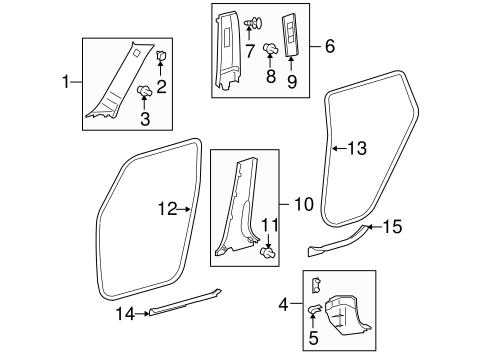 BODY/INTERIOR TRIM - PILLARS for 2014 Scion xB #1